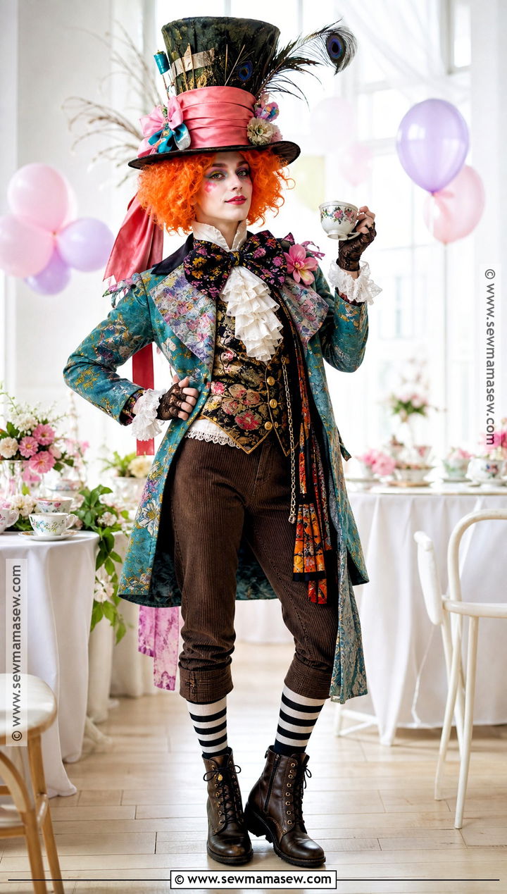 Mad Hatter Costume With Colorful Tailcoat - 35 alice in wonderland costume ideas