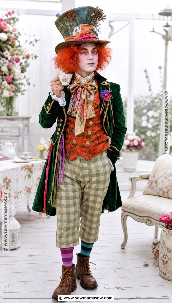 Mad Hatter Costume With Colorful Tailcoat - 40 costume party ideas