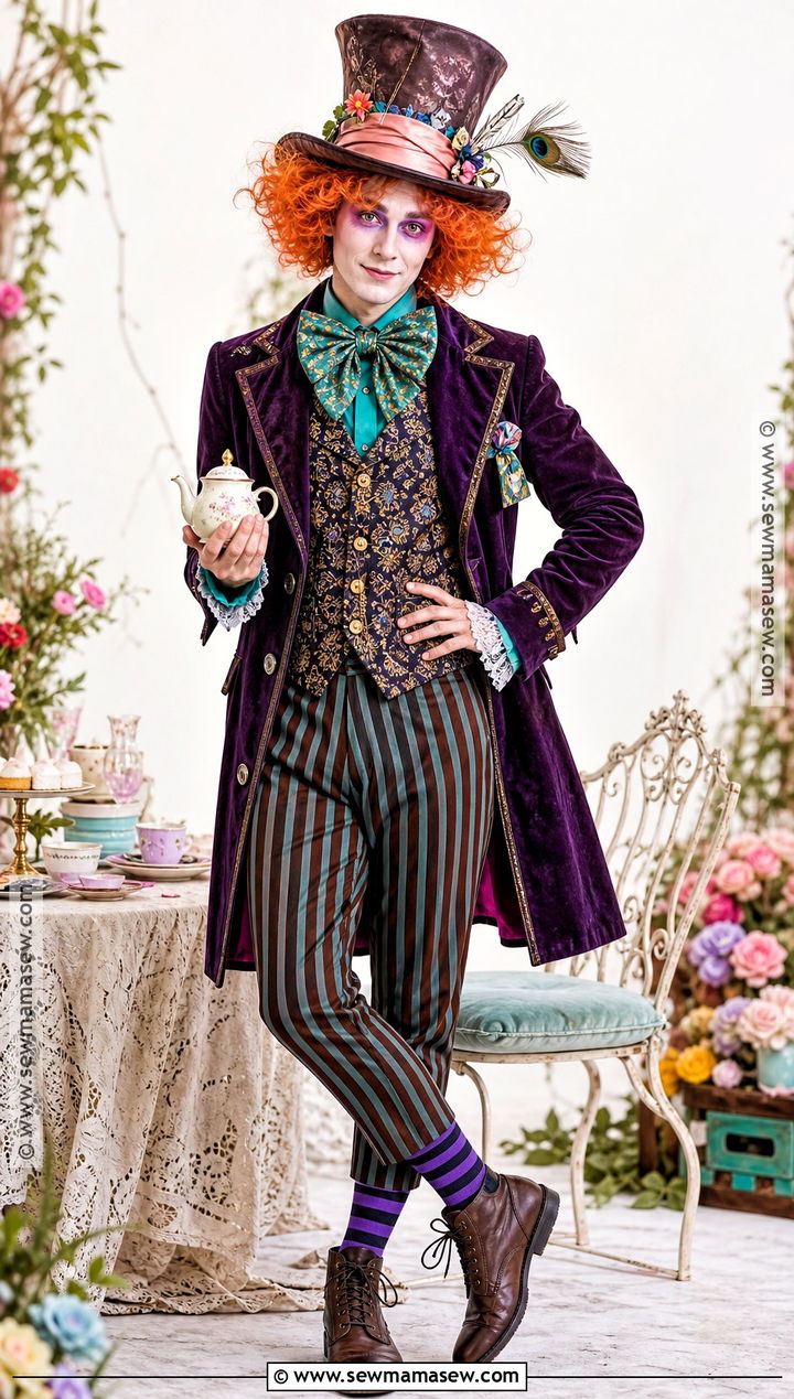 Mad Hatter Costume With Curly Orange Hair - 30 curly hair costumes