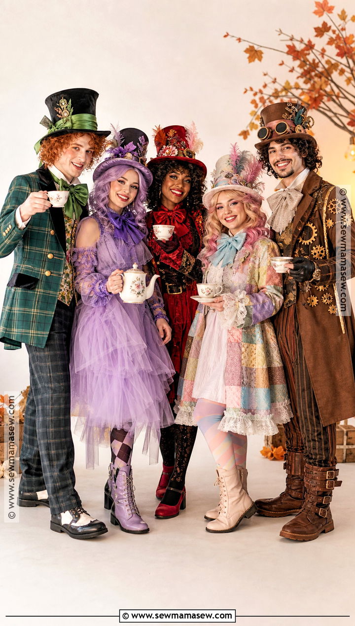 Mad Hatter Group Costume With Matching Hats - 50 mad hatter costume ideas