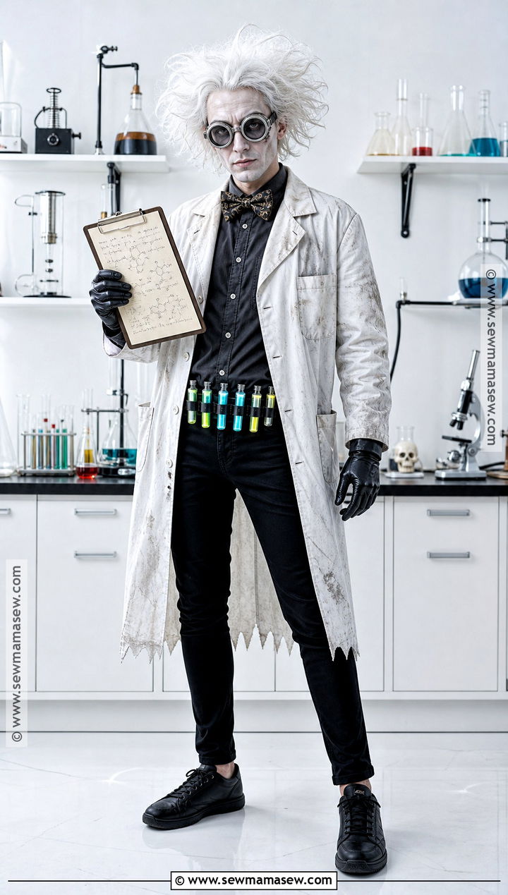 Mad Scientist Costume With Glowing Vials - 45 scary costumes