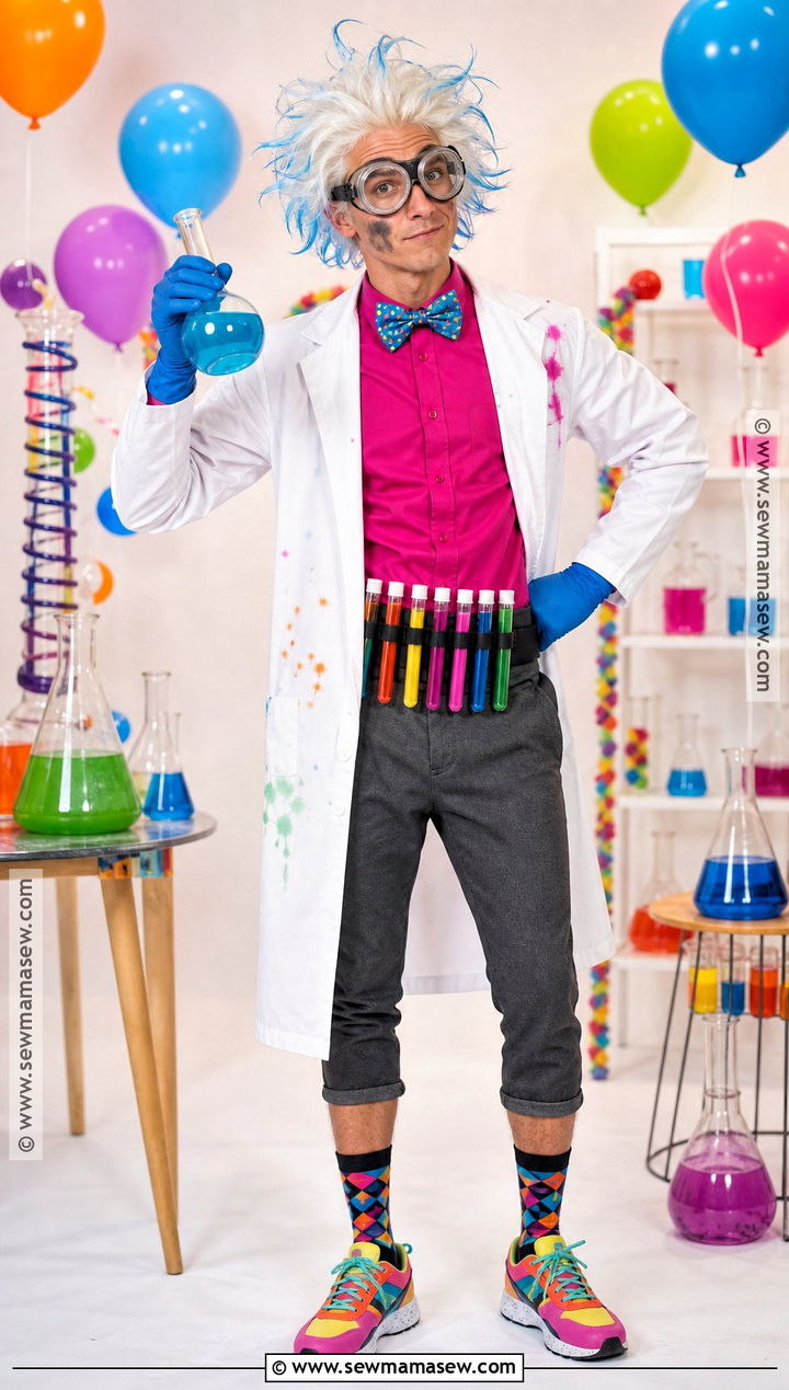 Mad Scientist Costume With White Lab Coat - 30 Halloween Party Costume Ideas