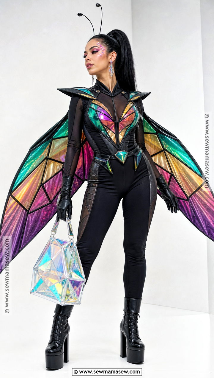 Madagascan Sunset Moth Cosplay With Rainbow Wings - 30 Moth Cosplay Ideas