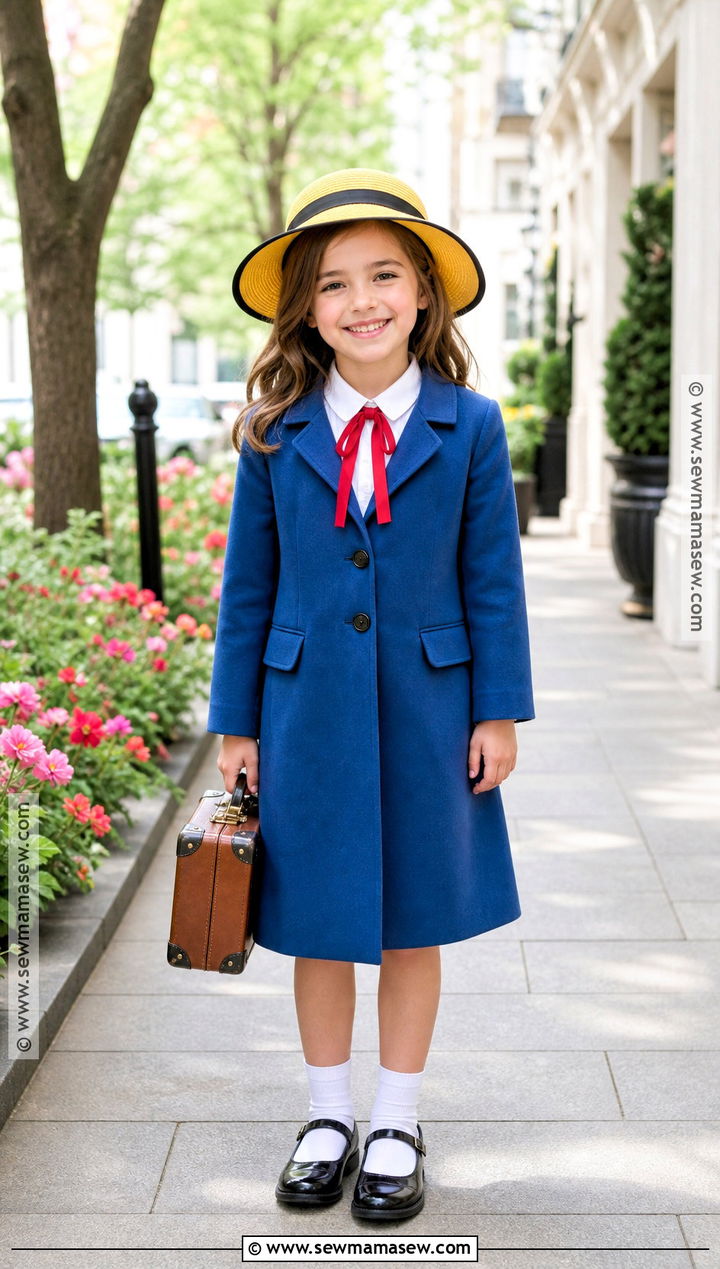Madeline Costume With Blue Coat - 30 easy book character costumes for kids