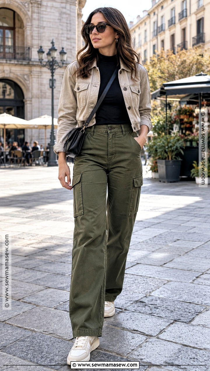 Madrid Fall Outfit With Utility Jacket And Cargo Pants - 15 madrid spain outfit idea fall
