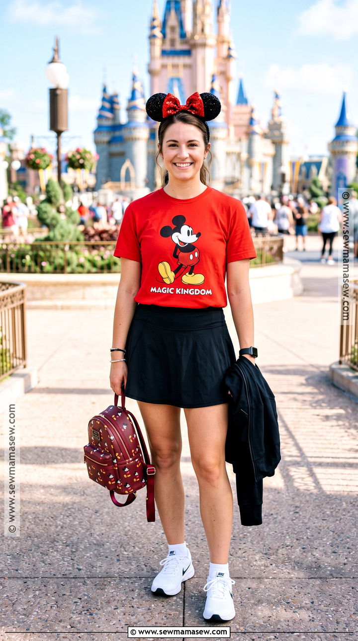 Magic Kingdom Mickey Tee And Skort Outfit - 15 Disney World Outfits November