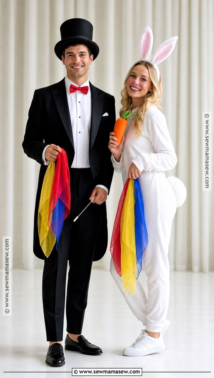 Magician And Bunny Couple Costume - 45 bunny halloween costume ideas