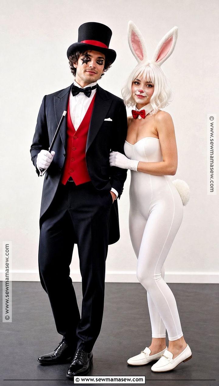 Magician And Bunny Couple Costume - 50 bunny costume ideas