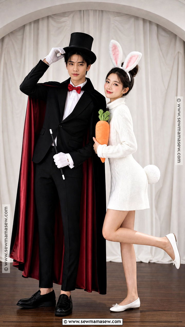 Magician And Rabbit Couple Costume - 45 costume party ideas