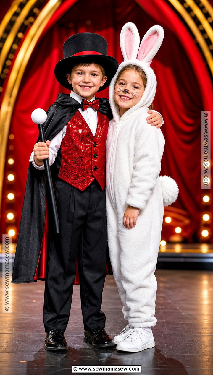 Magician And Rabbit Sibling Costume - 35 brother and sister halloween costumes