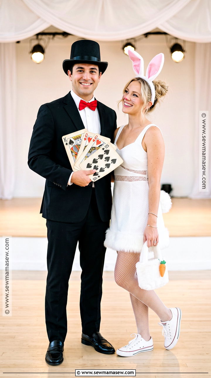Magician And White Rabbit Costume - 35 clever couples halloween costumes