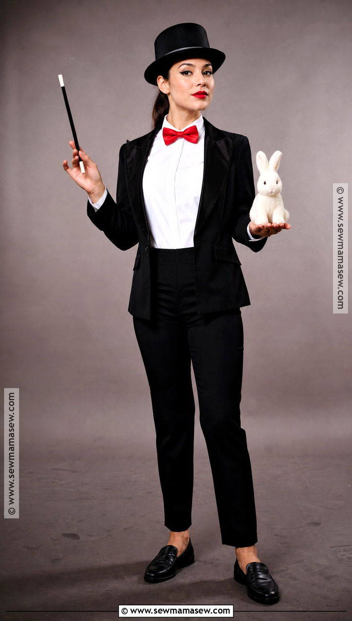 Magician Costume With Black Blazer - 30 Very Simple Halloween Costumes