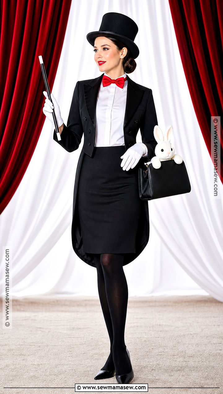 Magician Costume With Black Pencil Skirt - 30 halloween costumes black skirt