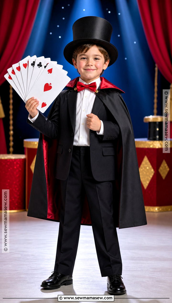 Magician Costume With Playing Cards - 30 last minute costume ideas for kids