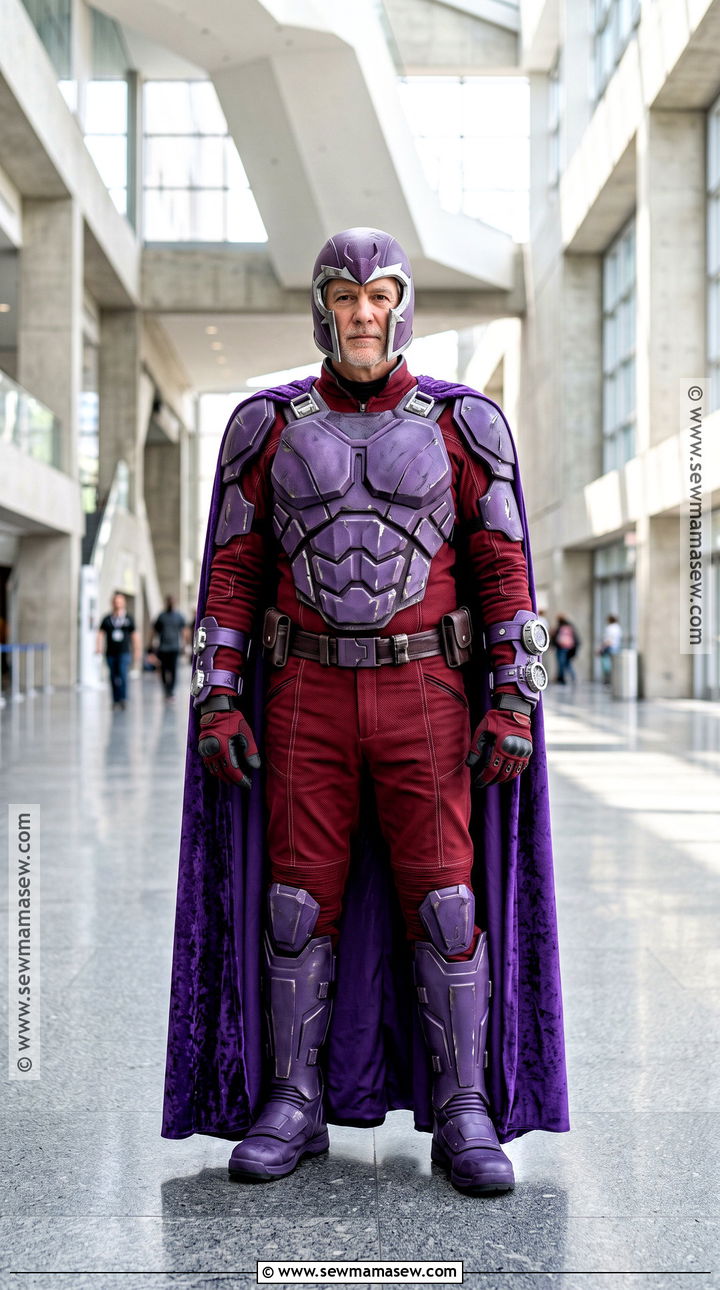 Magneto Cosplay With Purple Cape - 35 marvel cosplay ideas