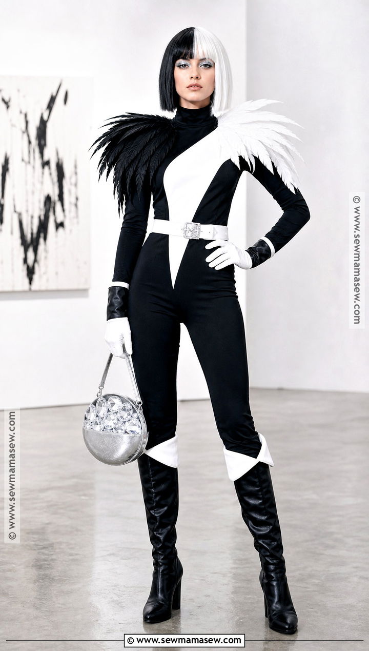 Magpie Costume In Black And White - 30 batman female costume ideas