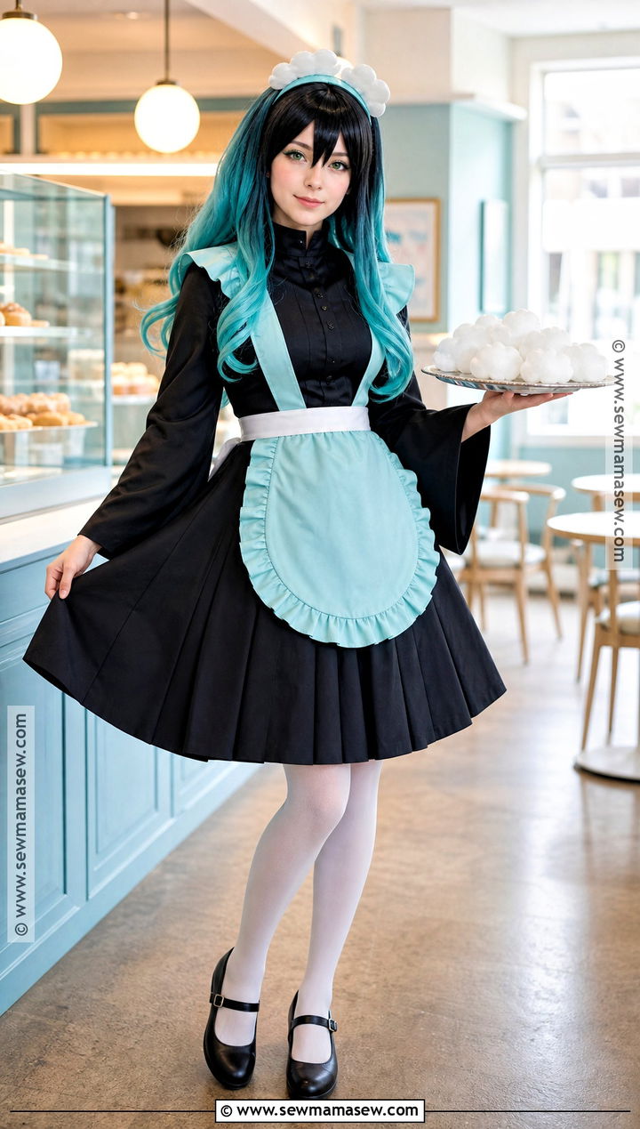 Maid Tokito Cosplay With Teal Apron - 35 tokito cosplay ideas