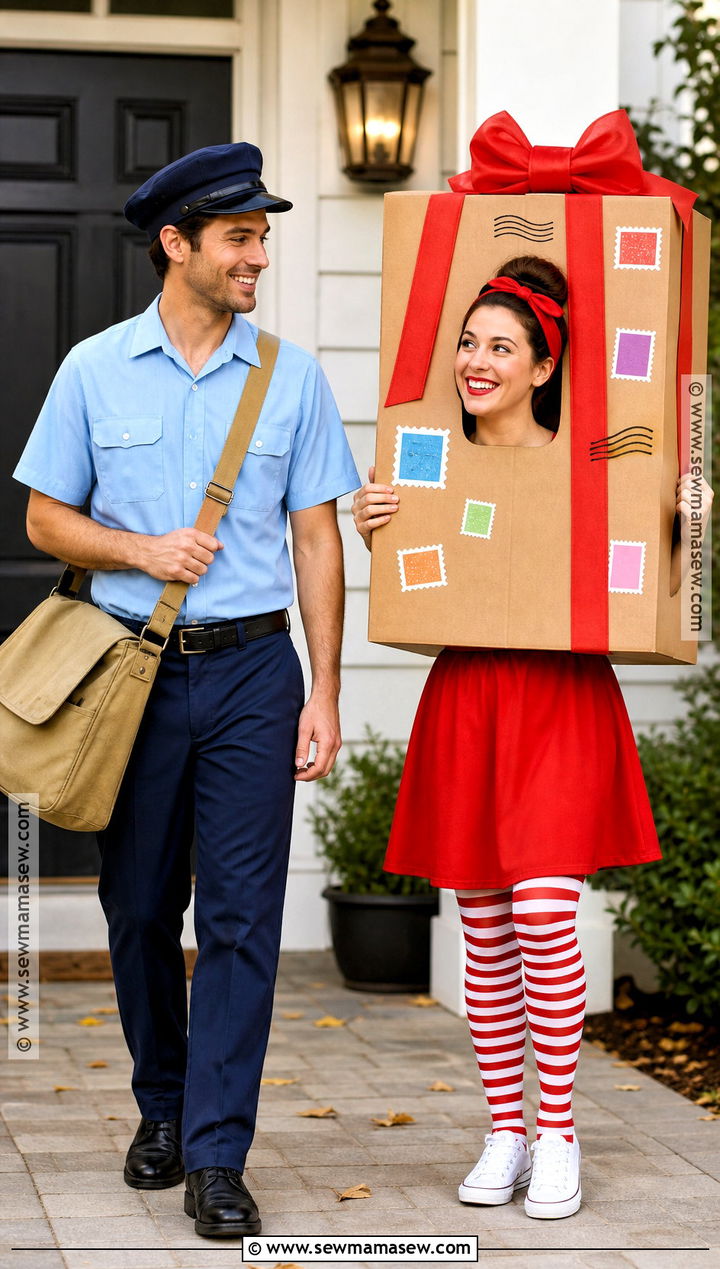 Mail Carrier And Special Delivery Duo Costume - 40 duo halloween costumes unique