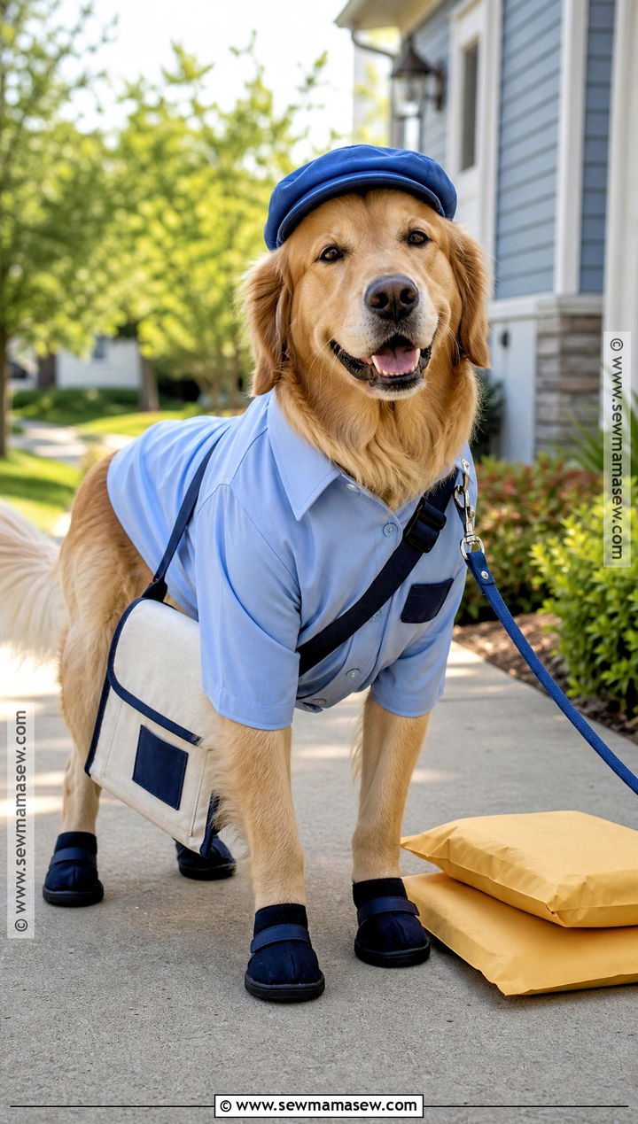 Mail Carrier Dog Costume - 40 dog costumes
