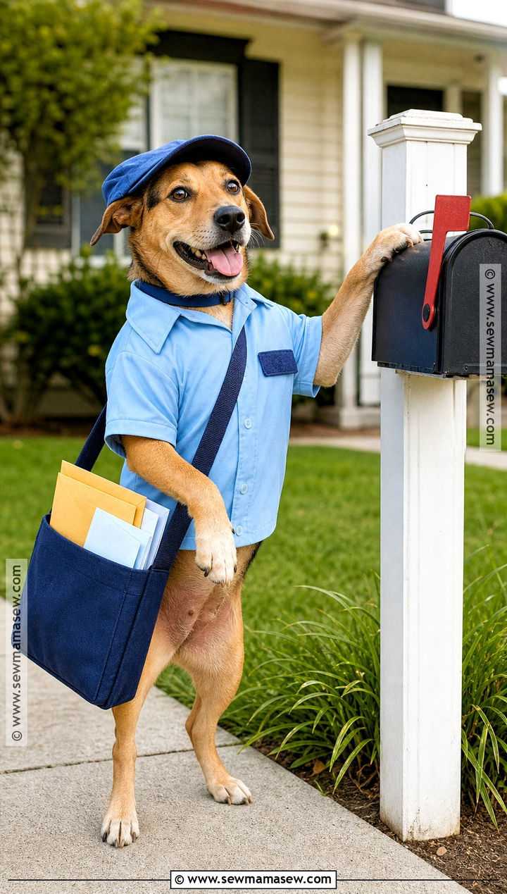 Mail Carrier Dog Costume - 40 dog costume ideas