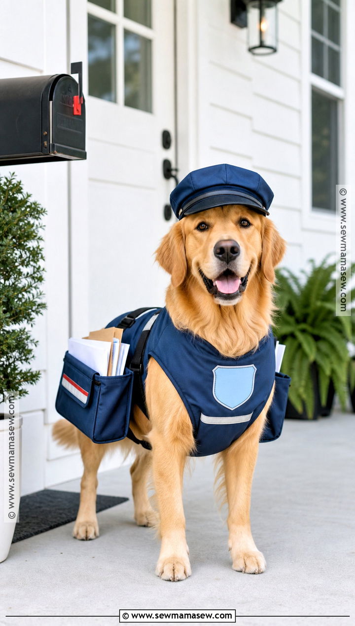Mail Carrier Dog Halloween Costume - 45 dog halloween costumes