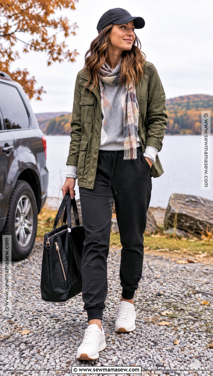 Maine Fall Utility Jacket And Joggers Outfit - 20 maine outfits fall