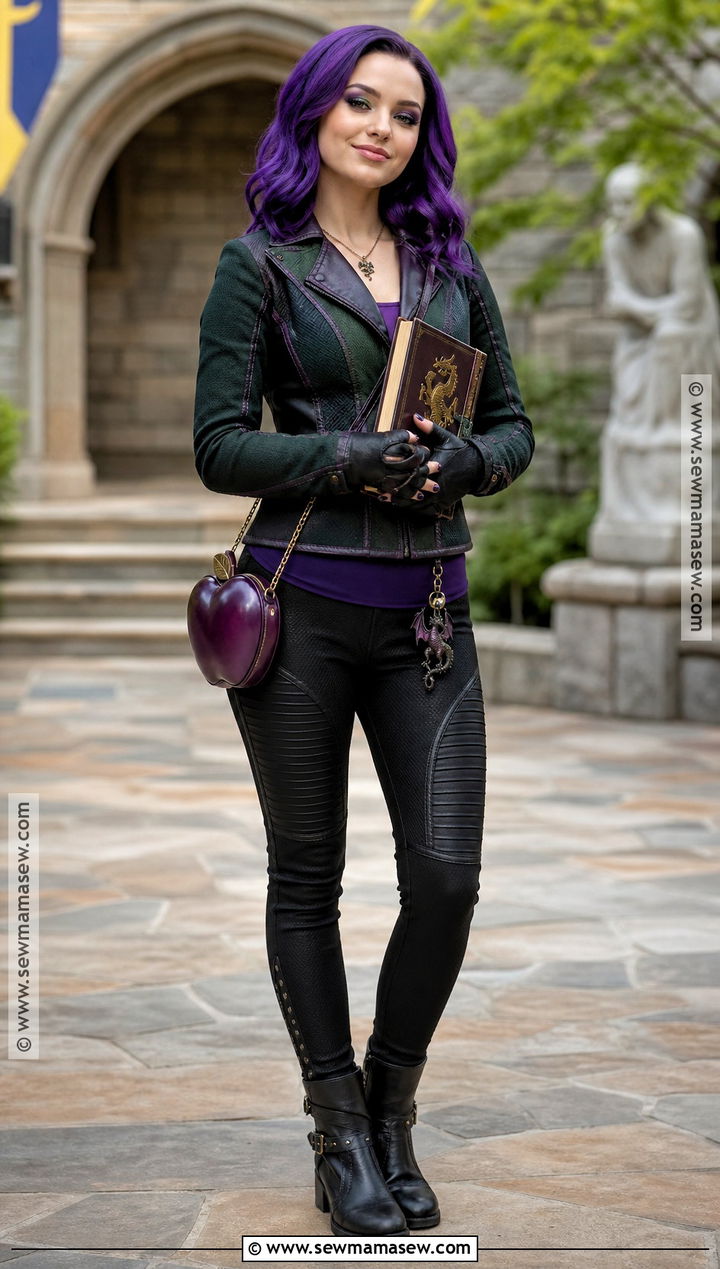 Mal Cosplay With Purple Wavy Hair - 30 purple hair cosplay ideas