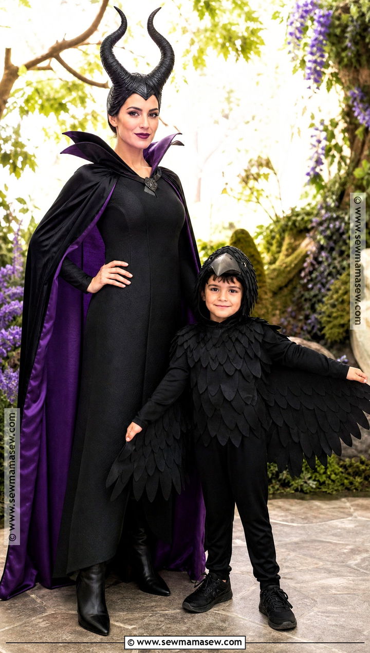 Maleficent And Raven Costume - 30 mother son halloween costumes