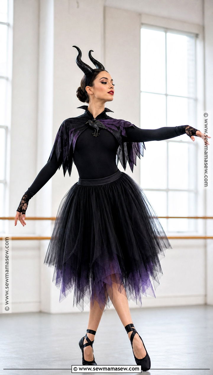 Maleficent Ballerina Costume With Black Tutu - 50 maleficent costume ideas