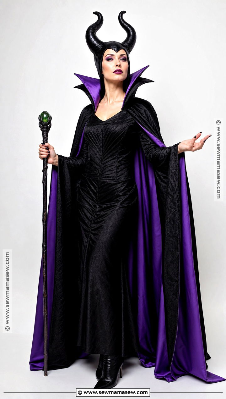 Maleficent Costume With Black Cape - 30 Simple Disney Costumes