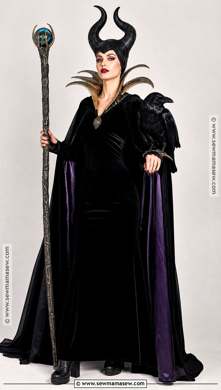 Maleficent Costume With Black Cape - 40 disney villain costumes