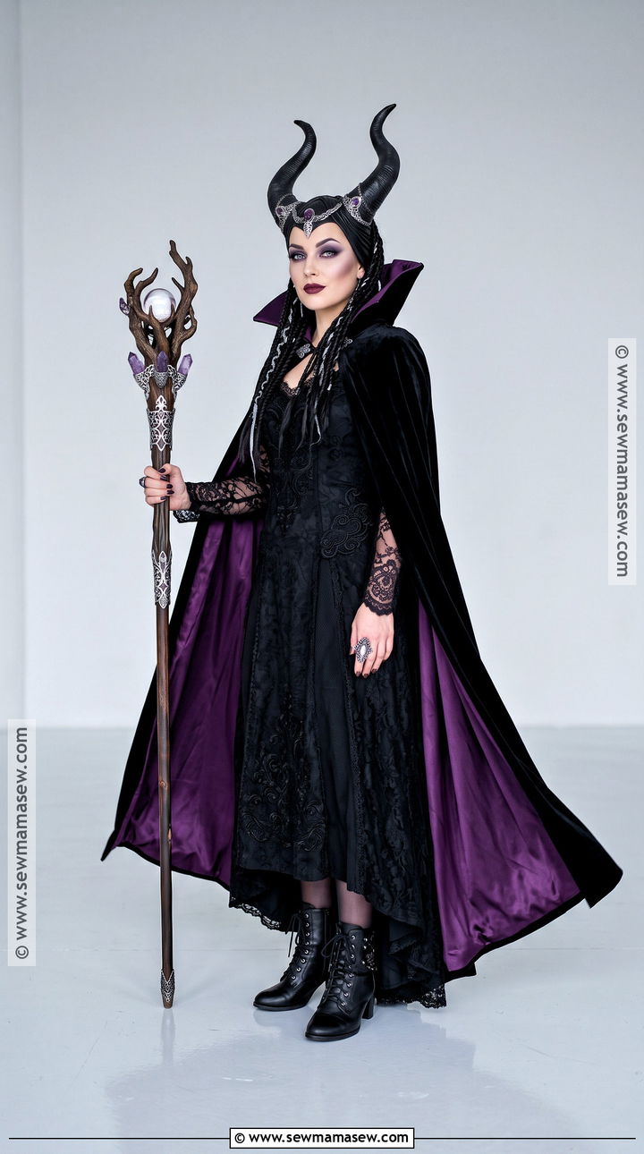 Maleficent Costume With Black Cape - 50 costume ideas for women