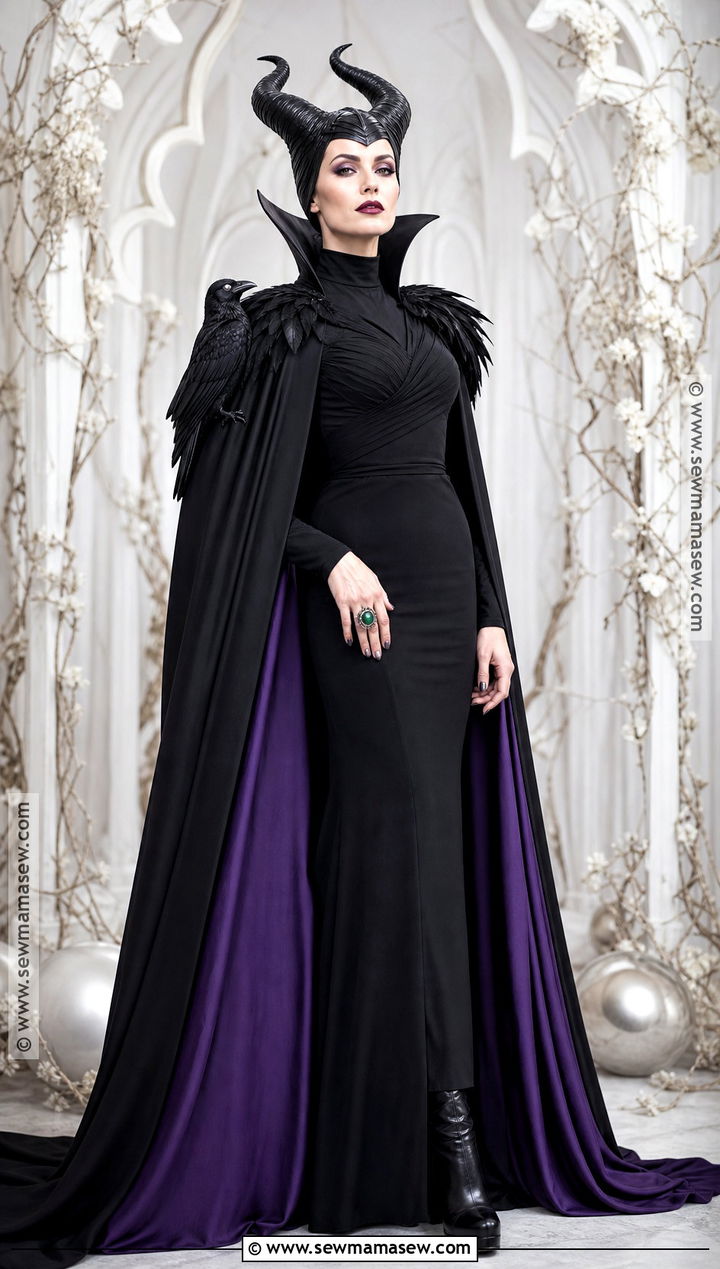 Maleficent Costume With Black Cape - 30 disney dress up ideas