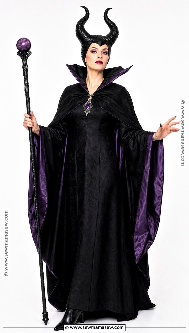 Maleficent Costume With Black Horned Headpiece - 35 disney costume ideas