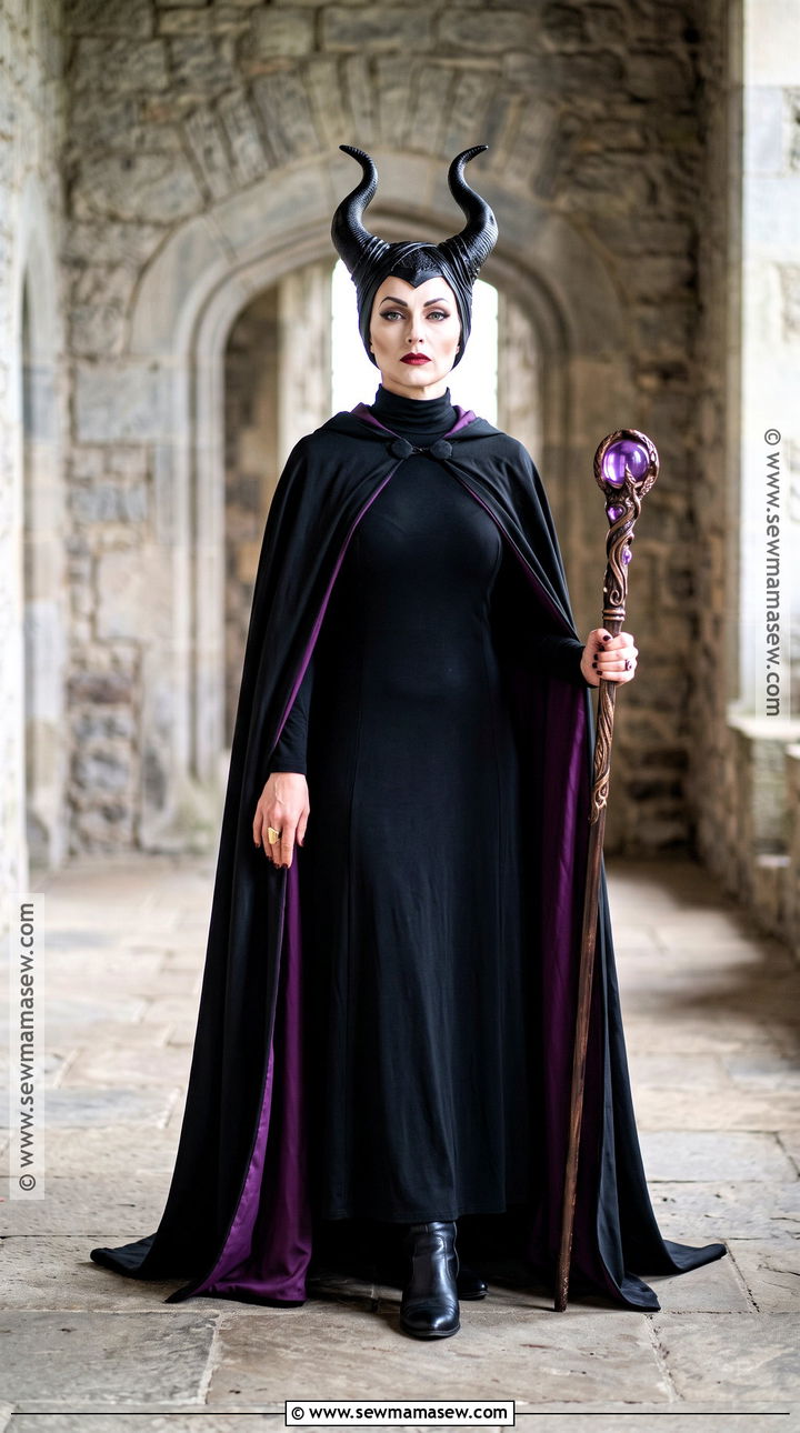 Maleficent Costume With Black Horns - 35 Iconic Solo Halloween Costumes