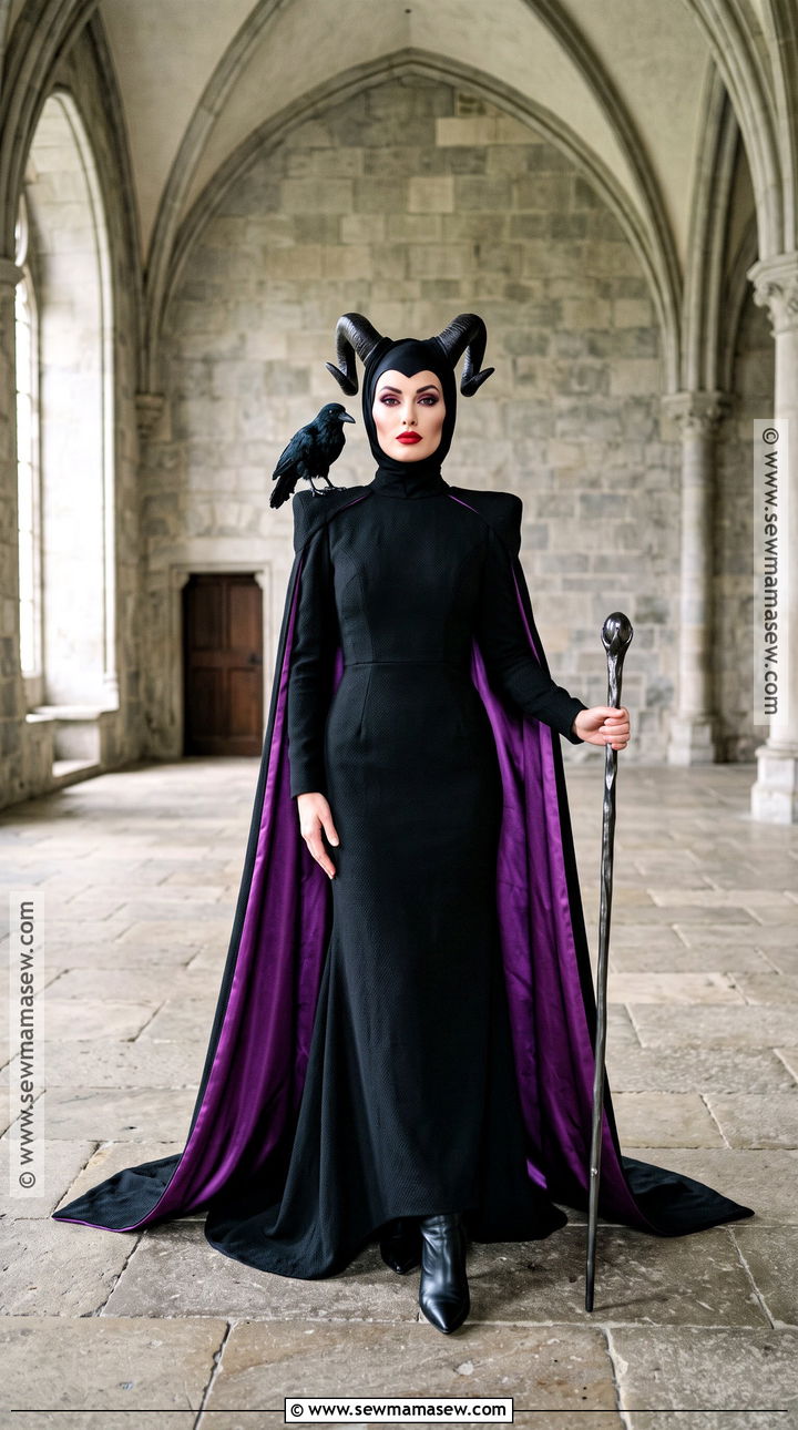 Maleficent Long Black Dress Costume - 30 long black dress halloween costume ideas