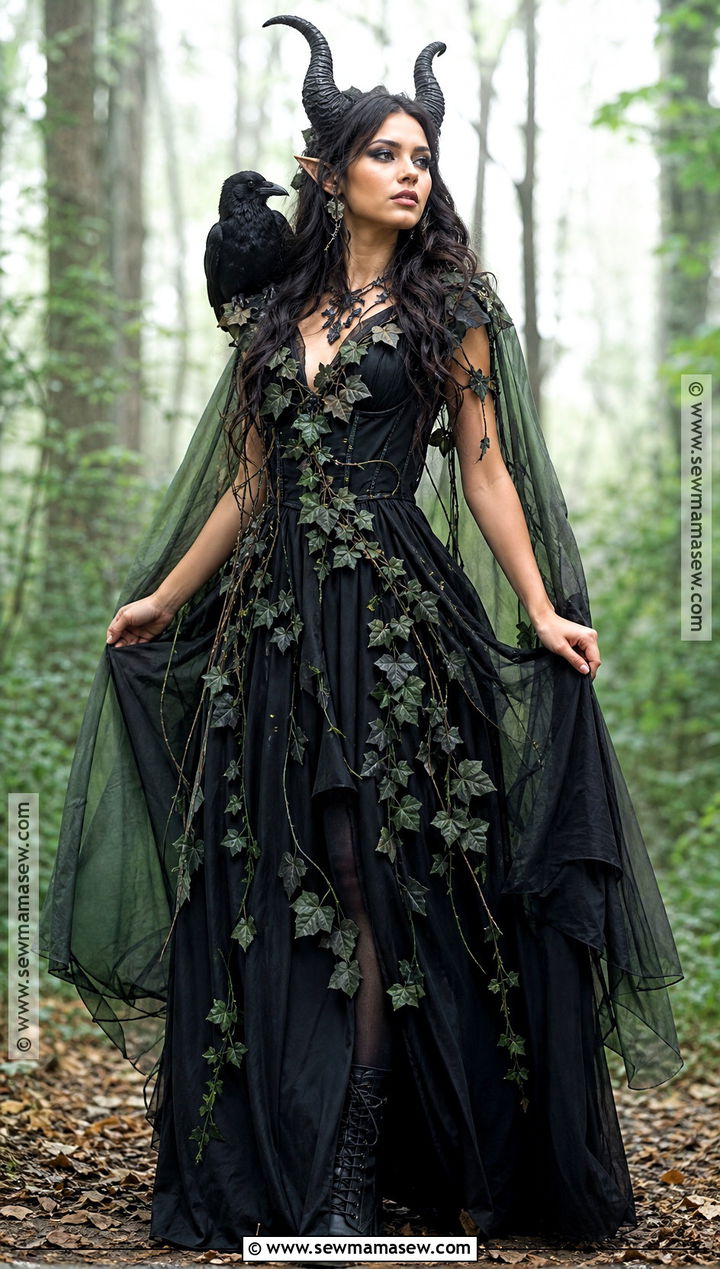 Maleficent Woodland Costume With Leaf Details - 50 maleficent costume ideas
