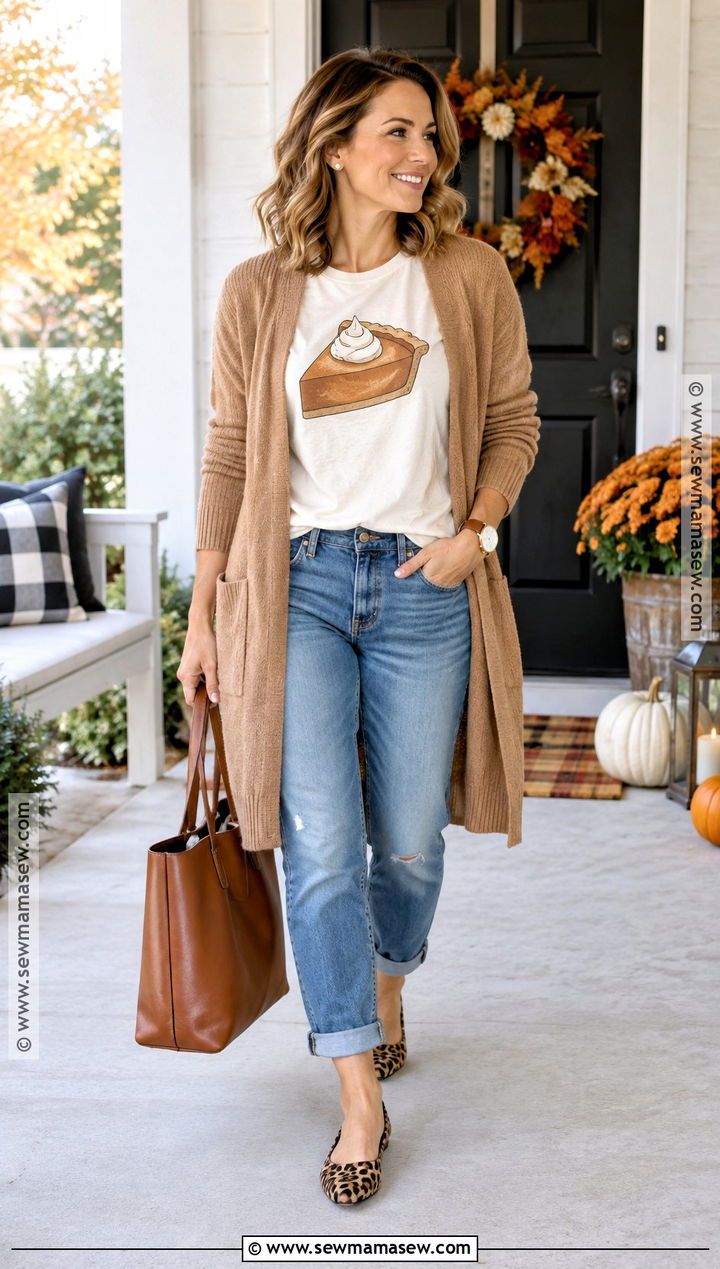 Mama Needs Pie Shirt With Boyfriend Jeans - 15 mama thanksgiving shirt ideas