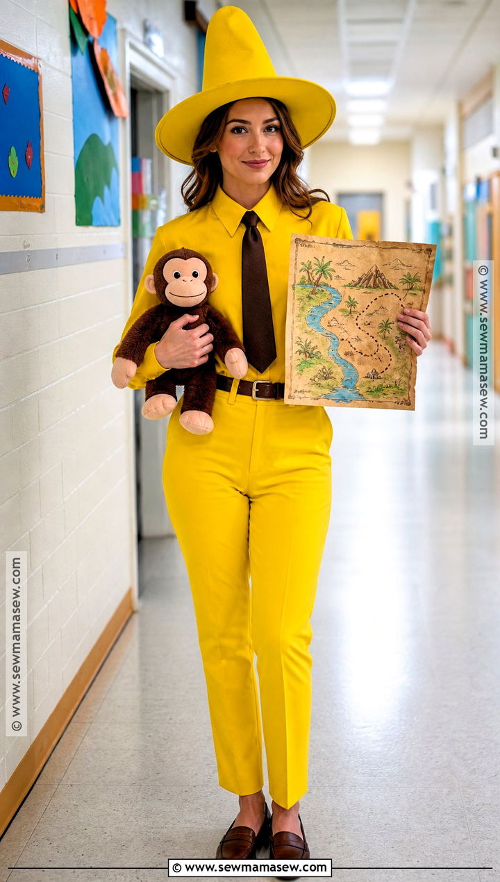 Man With The Yellow Hat Teacher Costume - 40 book character costumes for teachers