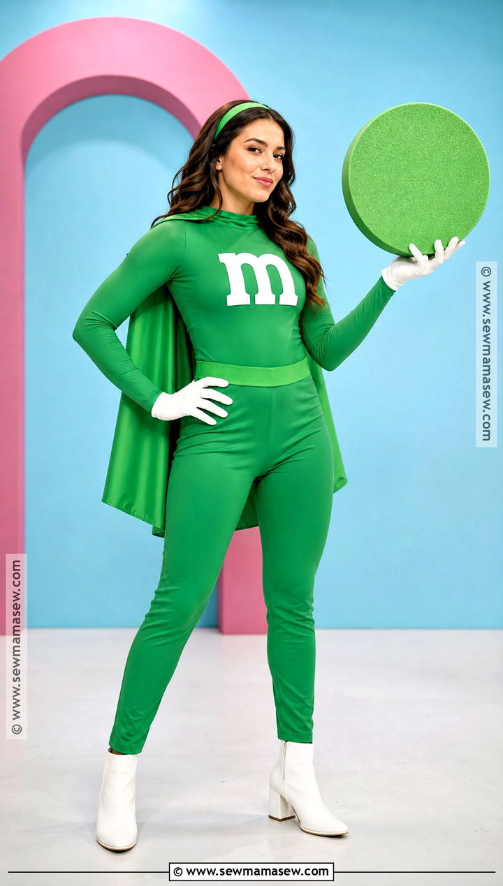 MandM Costume With A Colorful Cape - 40 m&m costume ideas