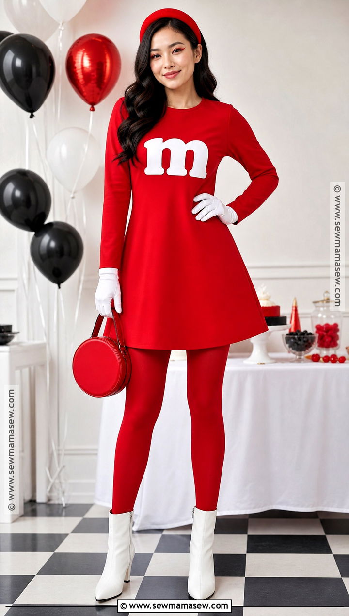 MandM Costume With A Colorful Dress - 40 m&m costume ideas