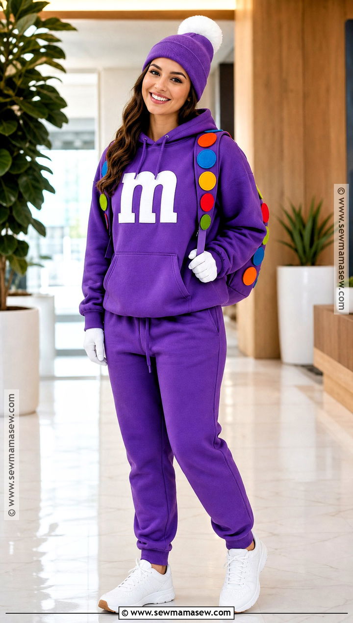 MandM Costume With A Hoodie And Joggers - 40 m&m costume ideas