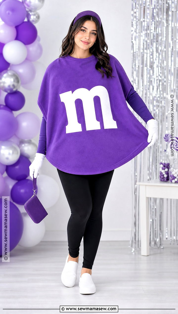 MandM Costume With A Poncho - 40 m&m costume ideas