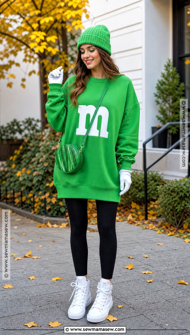 MandM Costume With A Sweatshirt Dress - 40 m&m costume ideas