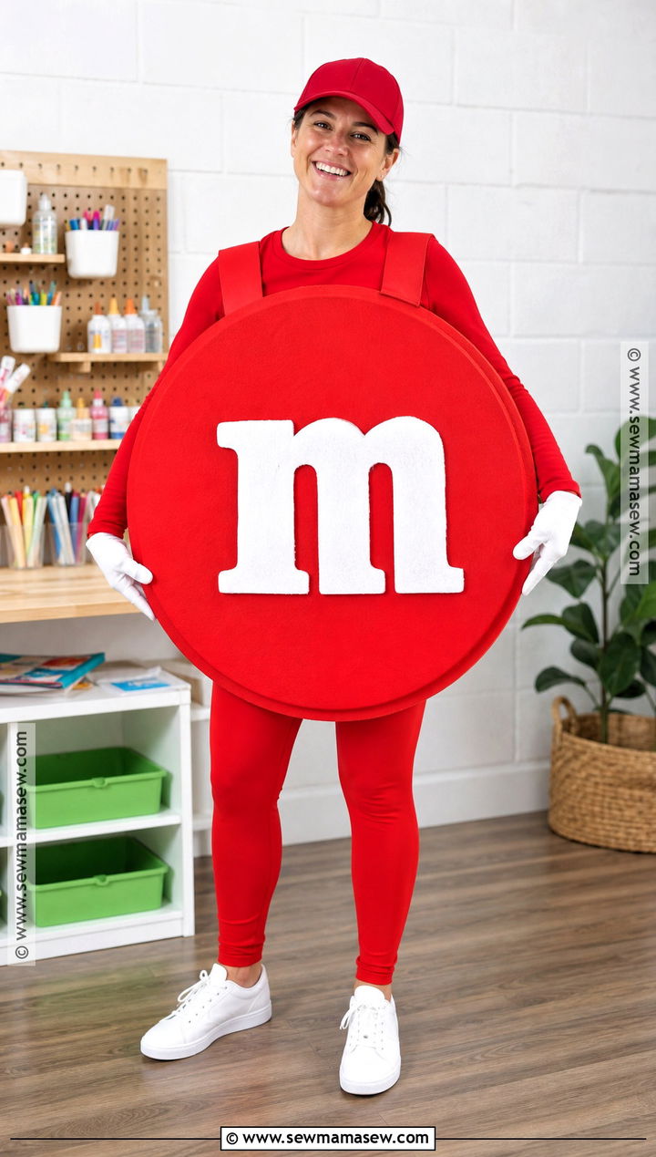 MandM Costume With Cardboard Candy Panels - 40 m&m costume ideas