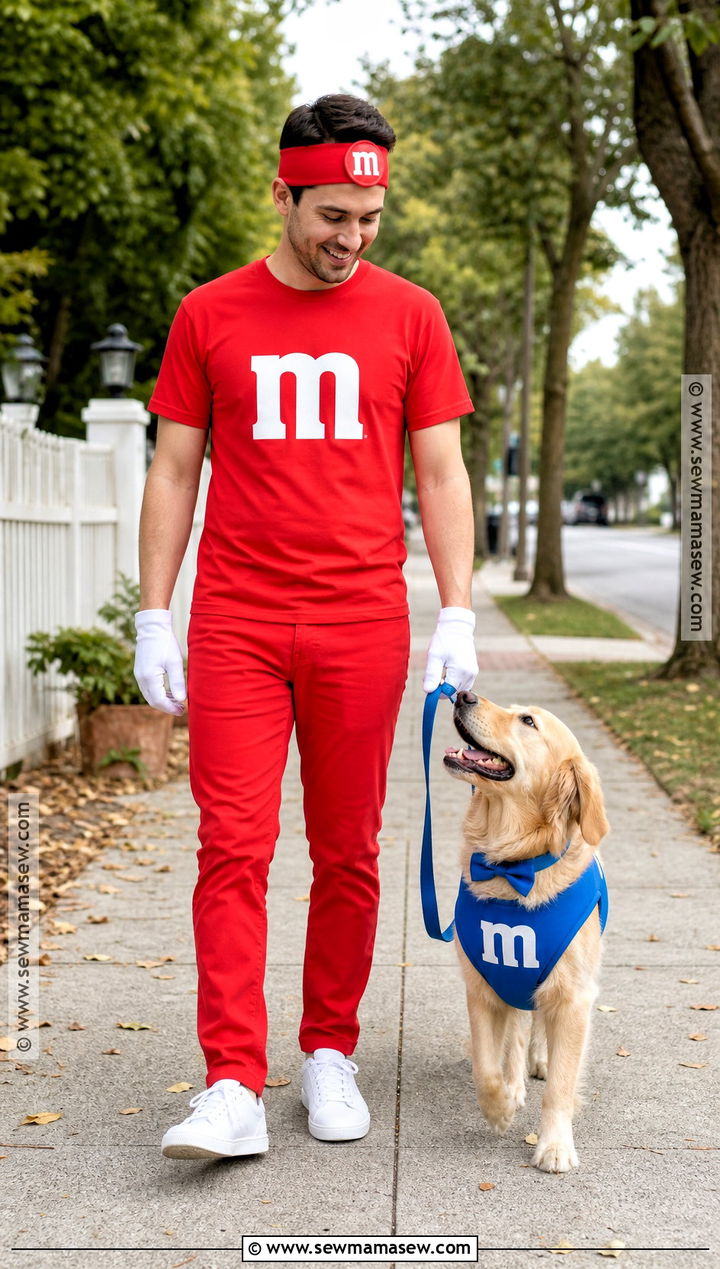 MandM Owner And Dog Costume - 40 m&m costume ideas