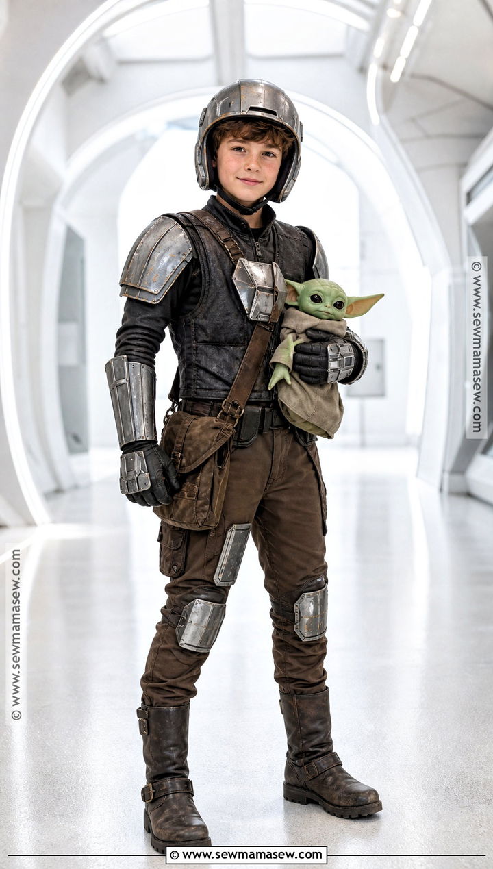 Mandalorian Costume With Silver Armor - 40 boys halloween costumes