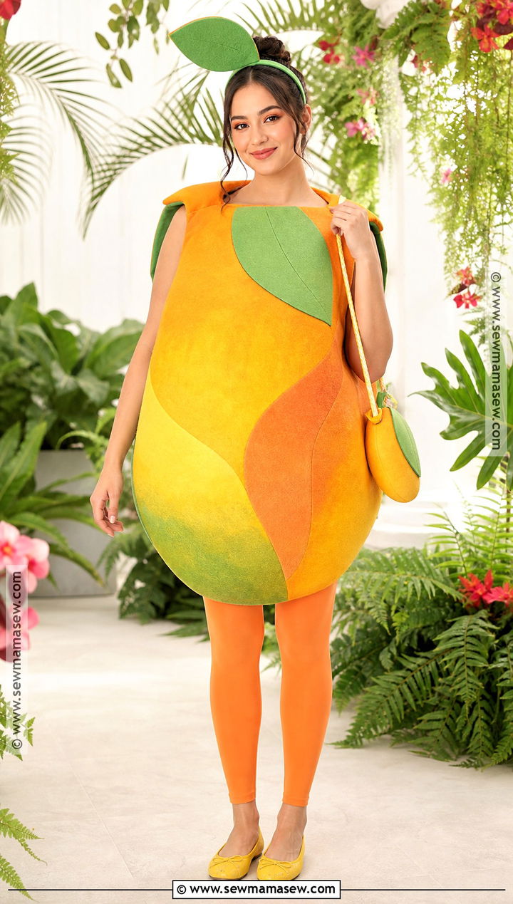 Mango Costume With Leaf Headband - 30 tropical costume ideas