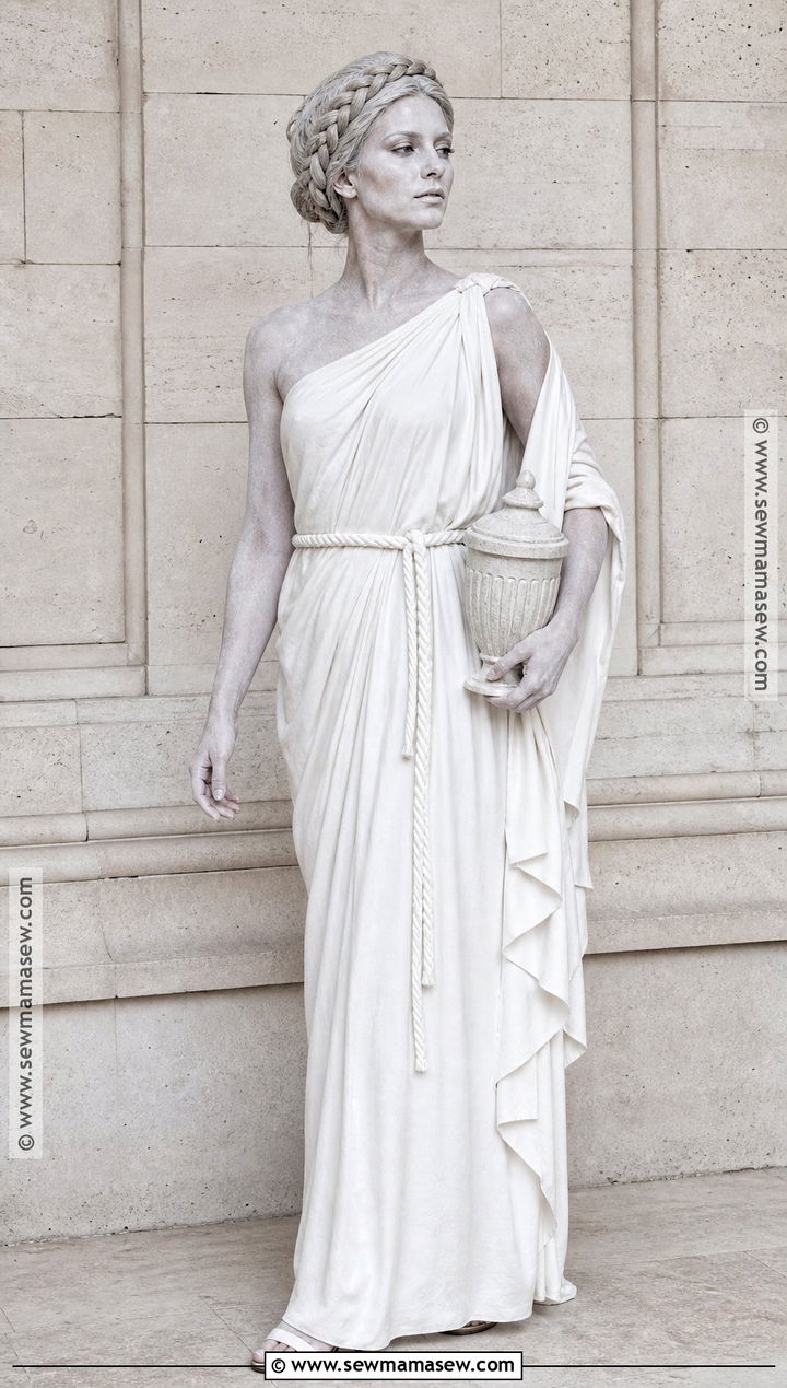 Marble Statue Costume With White Dress - 30 white dress halloween costume ideas