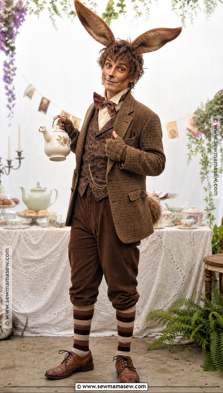 March Hare Costume With Brown Suit - 35 alice in wonderland costume ideas